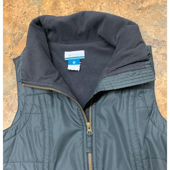 COLUMBIA Black fleece lined Shining Light Insulated Vest Jacket women’s XS - Picture 4 of 9